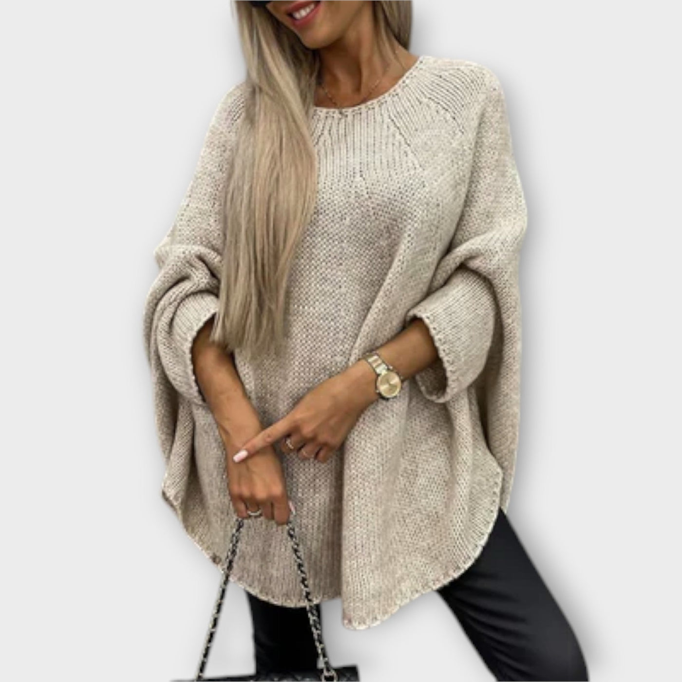 FOR EVER EST™ | Stylish Women’s Sweater with Round Neck