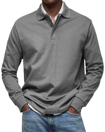 FOR EVER EST™ | Casual Long-Sleeved Polo Shirt