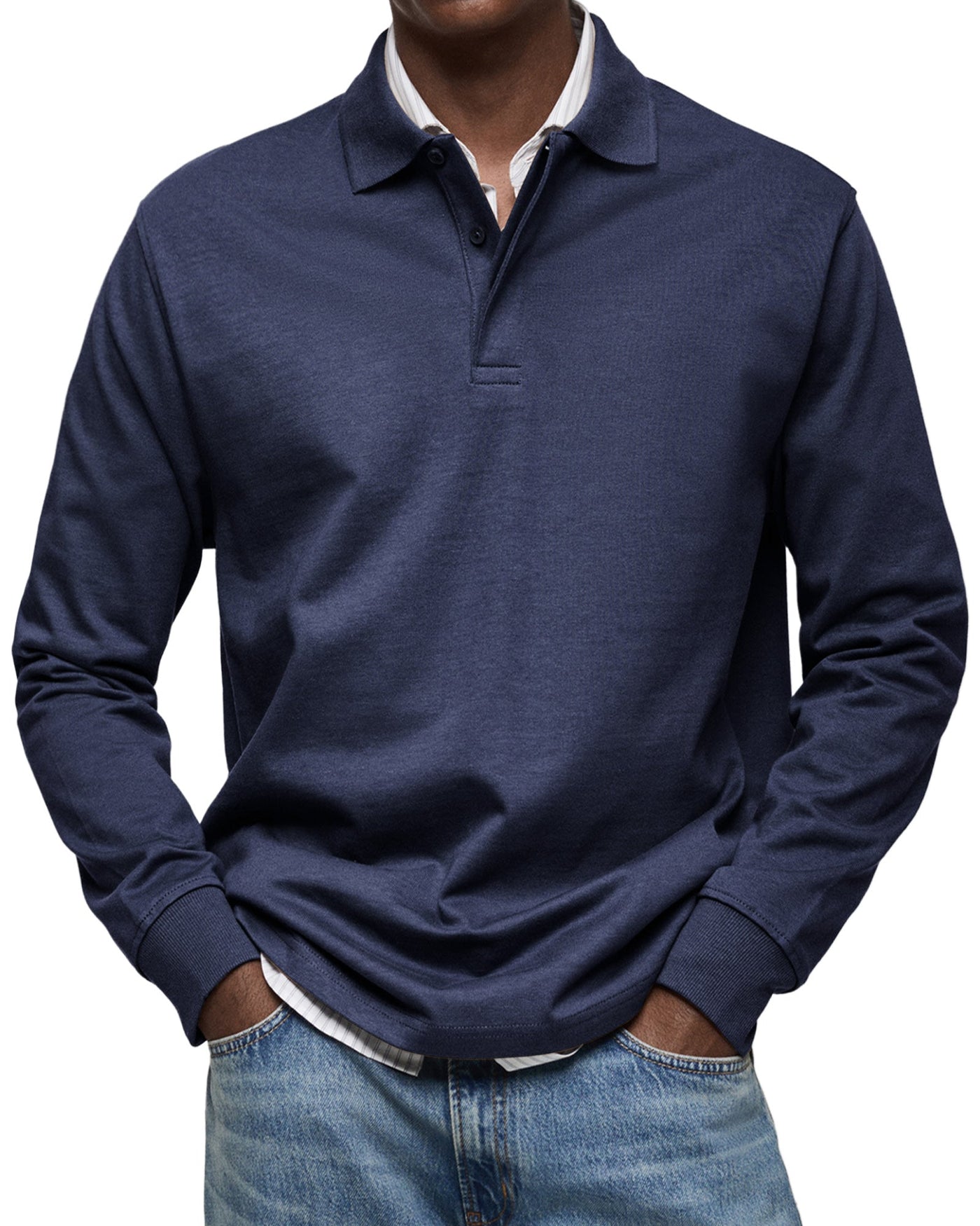 FOR EVER EST™ | Casual Long-Sleeved Polo Shirt