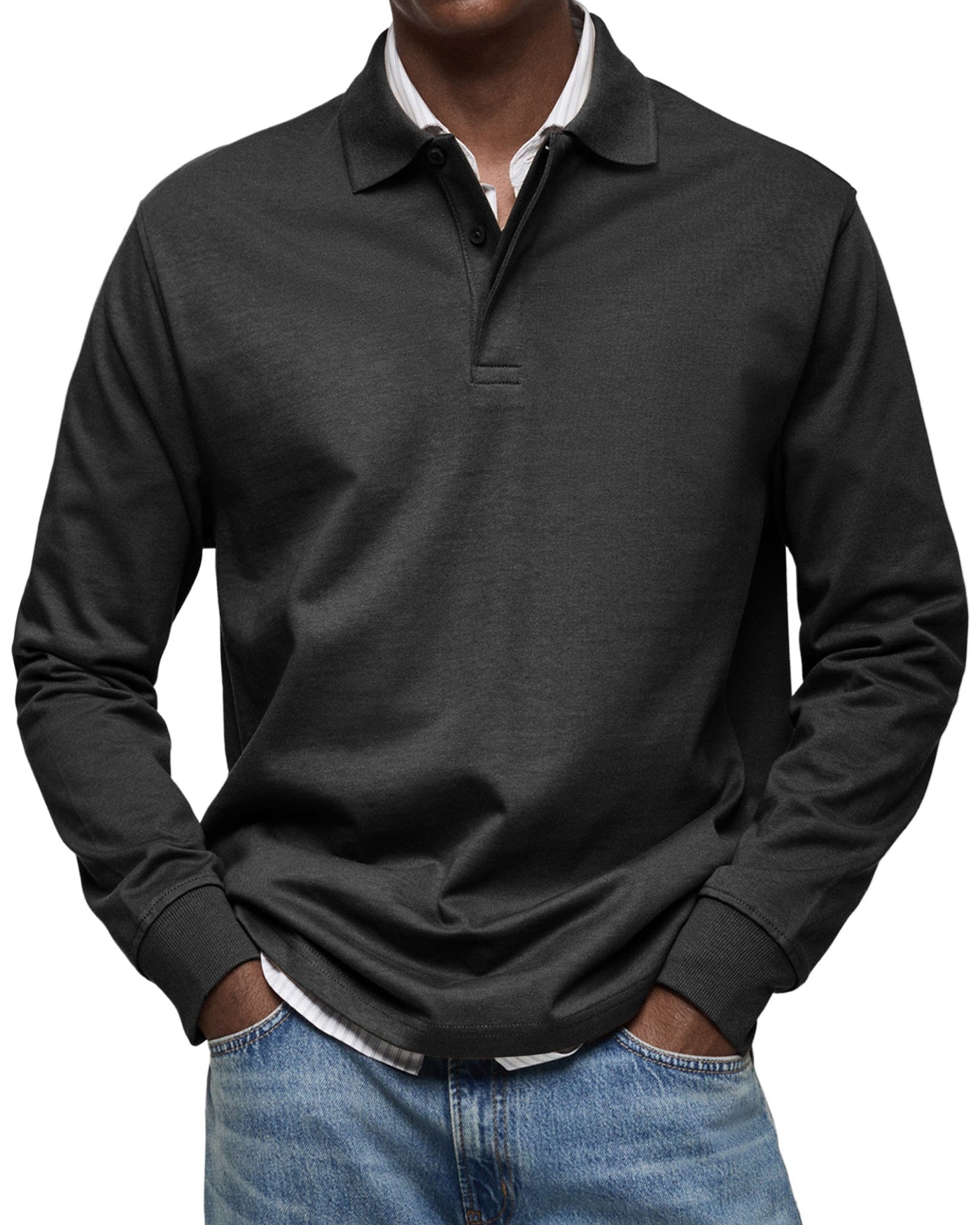FOR EVER EST™ | Casual Long-Sleeved Polo Shirt