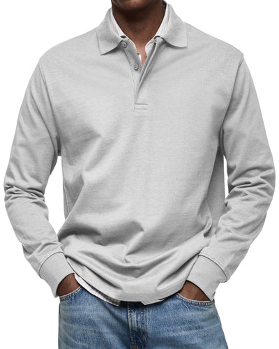FOR EVER EST™ | Casual Long-Sleeved Polo Shirt