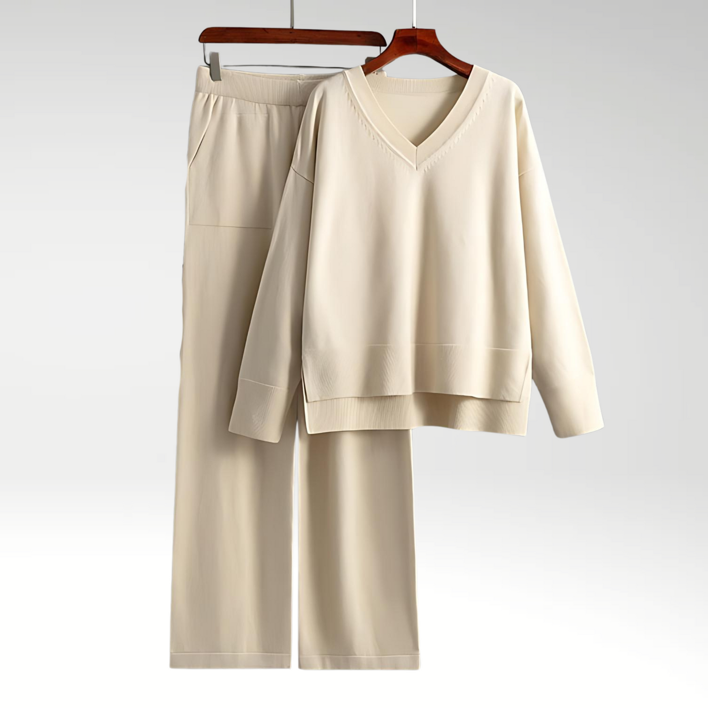 FOR EVER EST™ | Luxe Two-Piece Ensemble with V-Neck