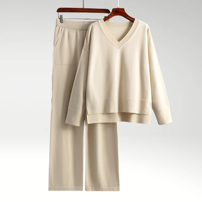 FOR EVER EST™ | Luxe Two-Piece Ensemble with V-Neck