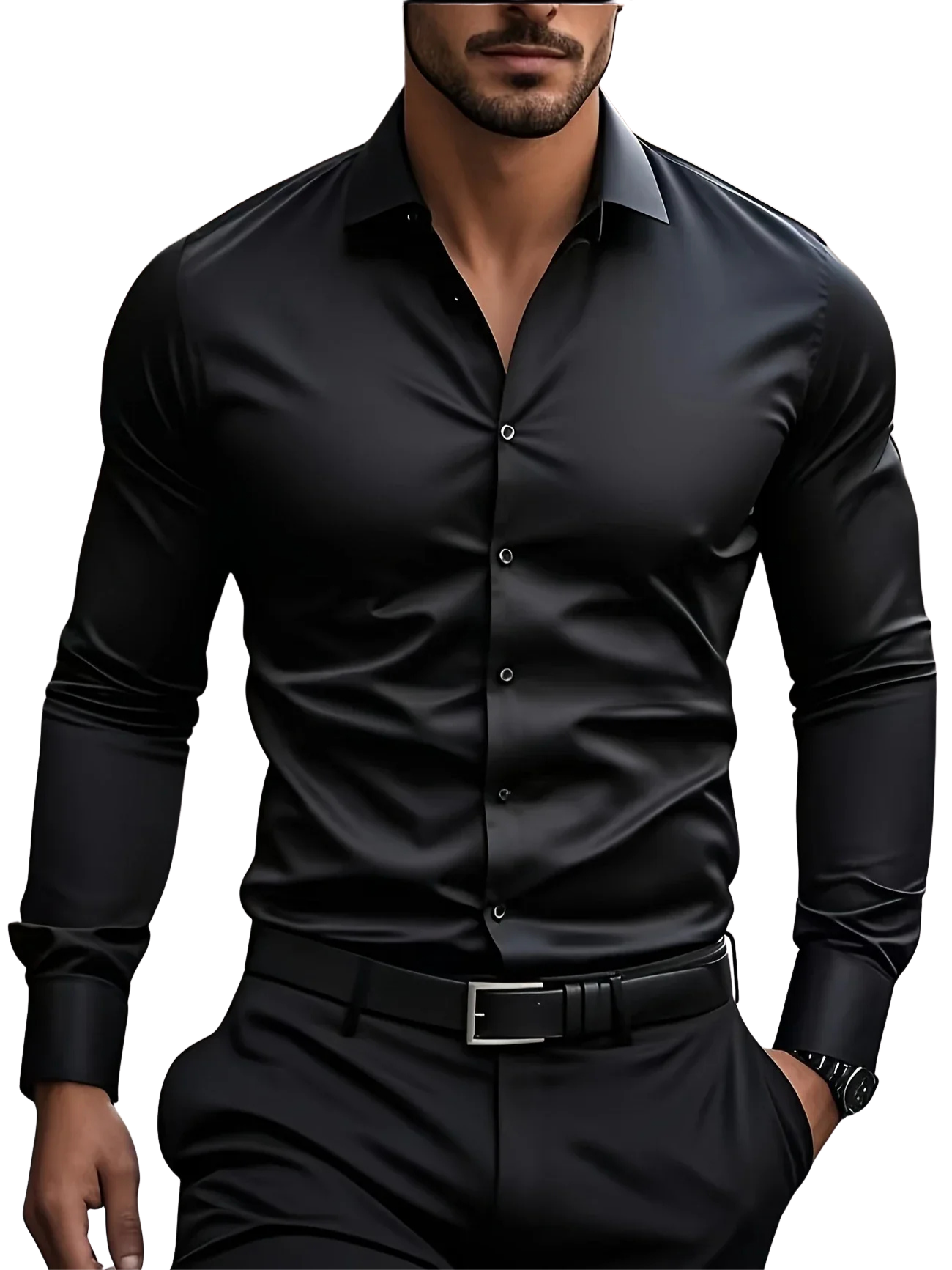 FOR EVER EST™ | Elegant Long-Sleeved Shirt with Buttons