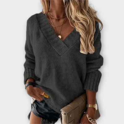 FOR EVER EST™ | Cozy V-Neck Sweater
