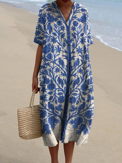 FOR EVER EST™ | Blue Botanical Dress